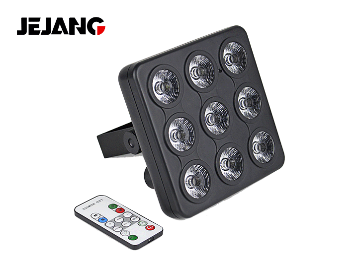 9Pcs remote square par light