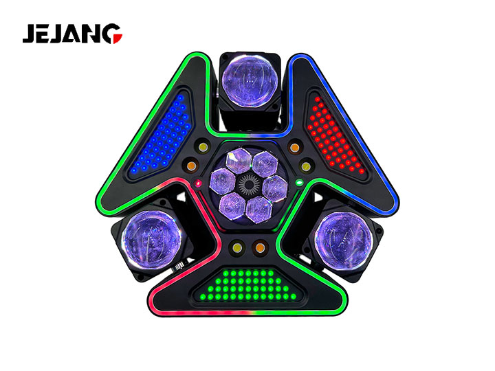 Triple-Head Ultra-Colorful Bee-Eye Design with LED Strip